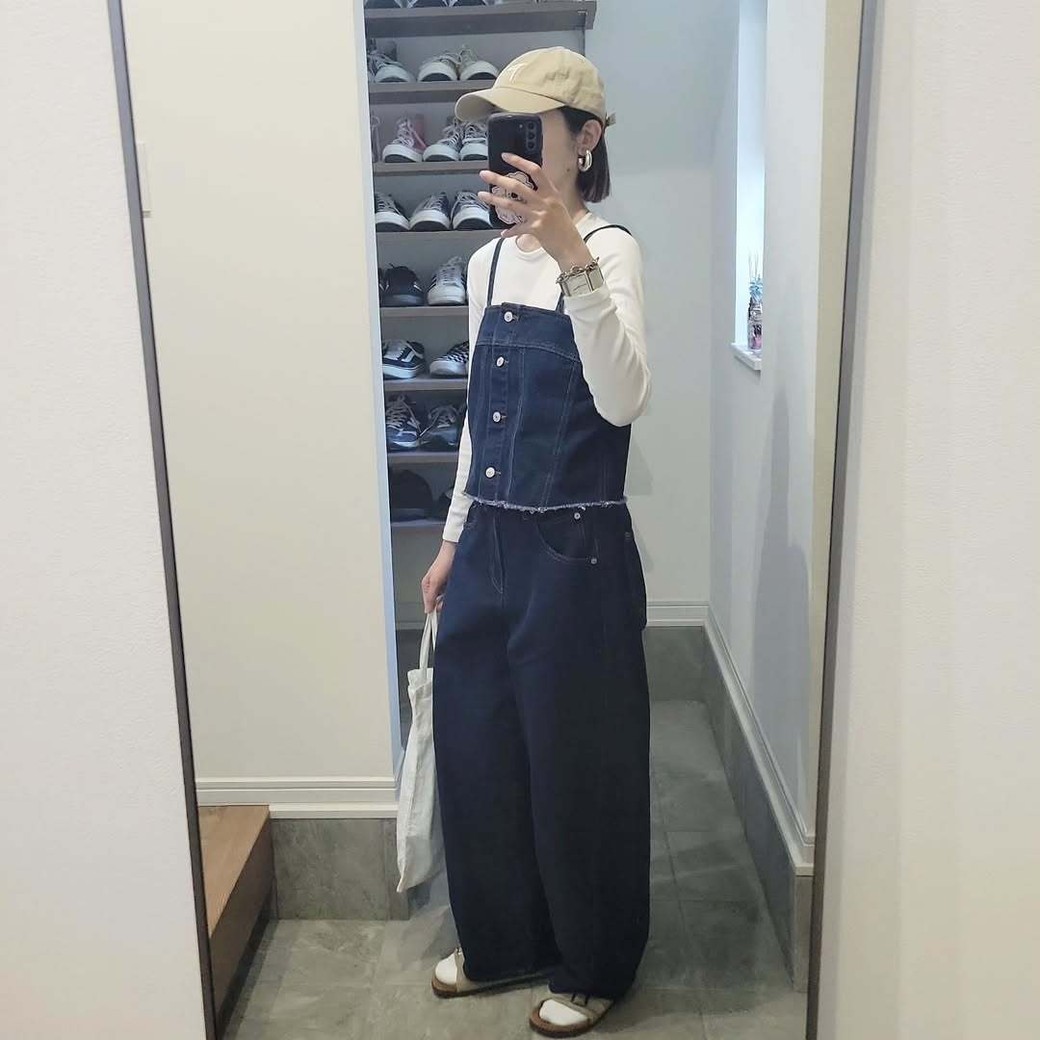 デニムのセットアップならがんばりすぎないおしゃれが叶う。