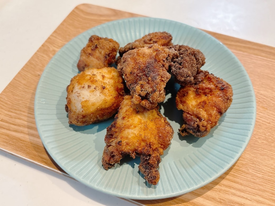 できあがった唐揚げ