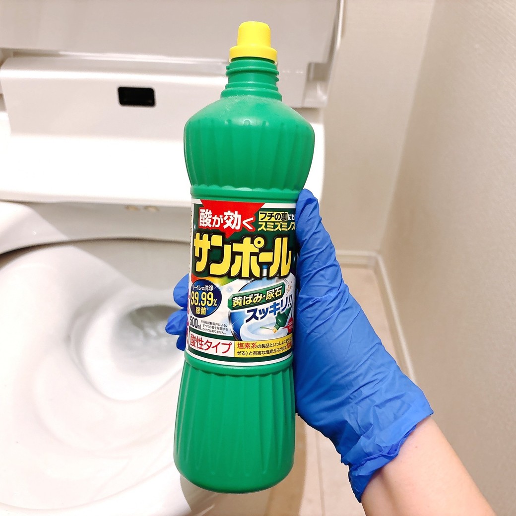 NG・サンポールでタンクや便座をお手入れする
