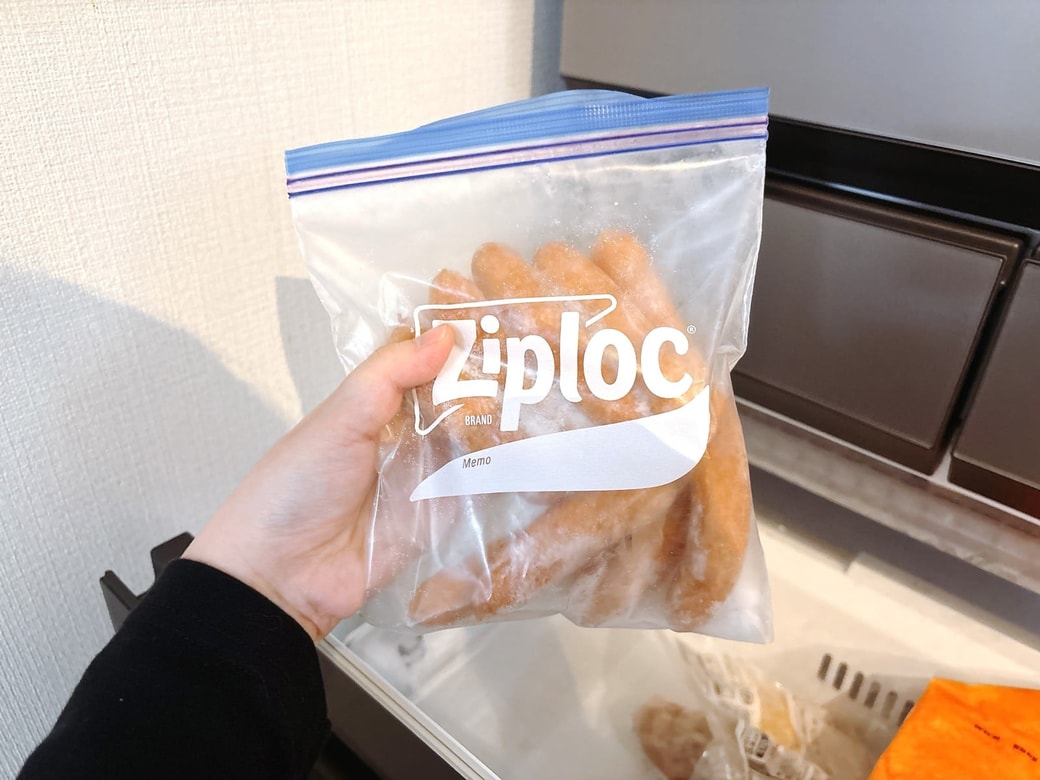 ③すぐに使わない食材を冷凍する