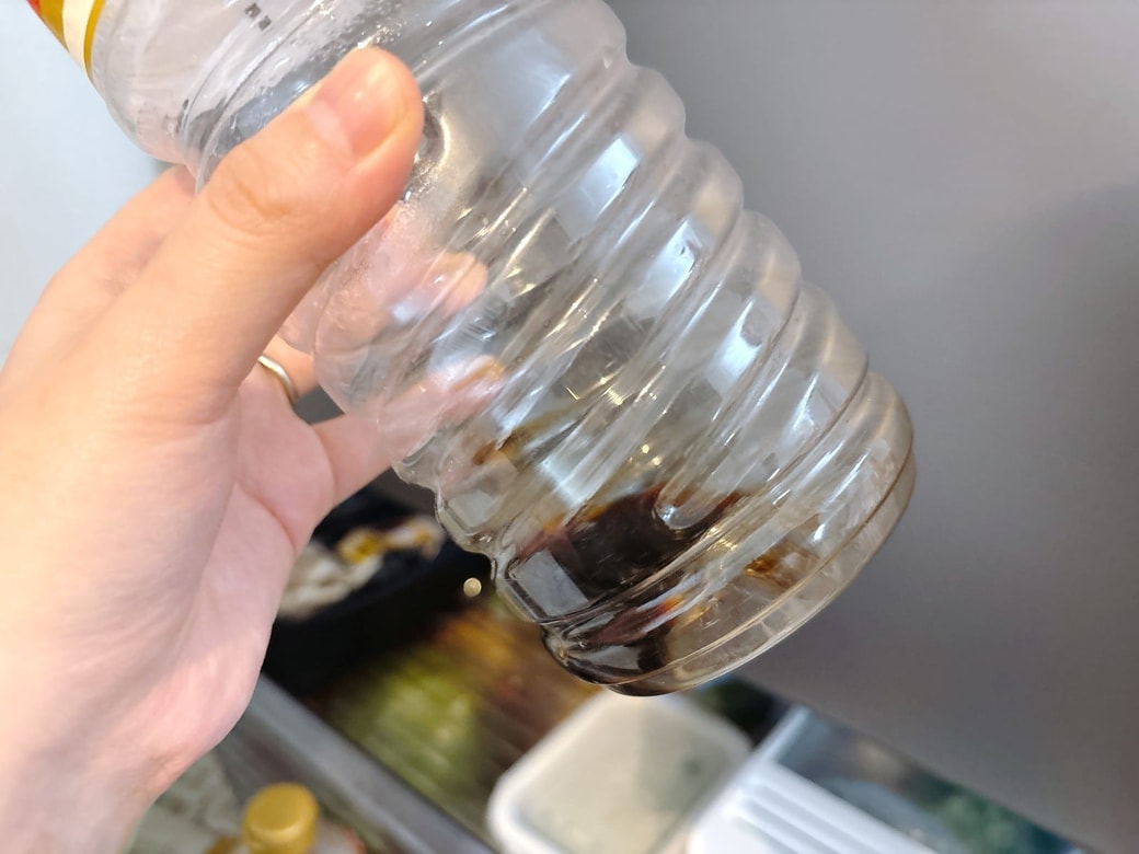 残りわずかになった醤油