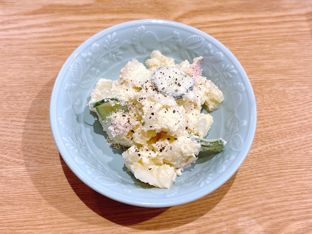 できあがったポテトサラダ