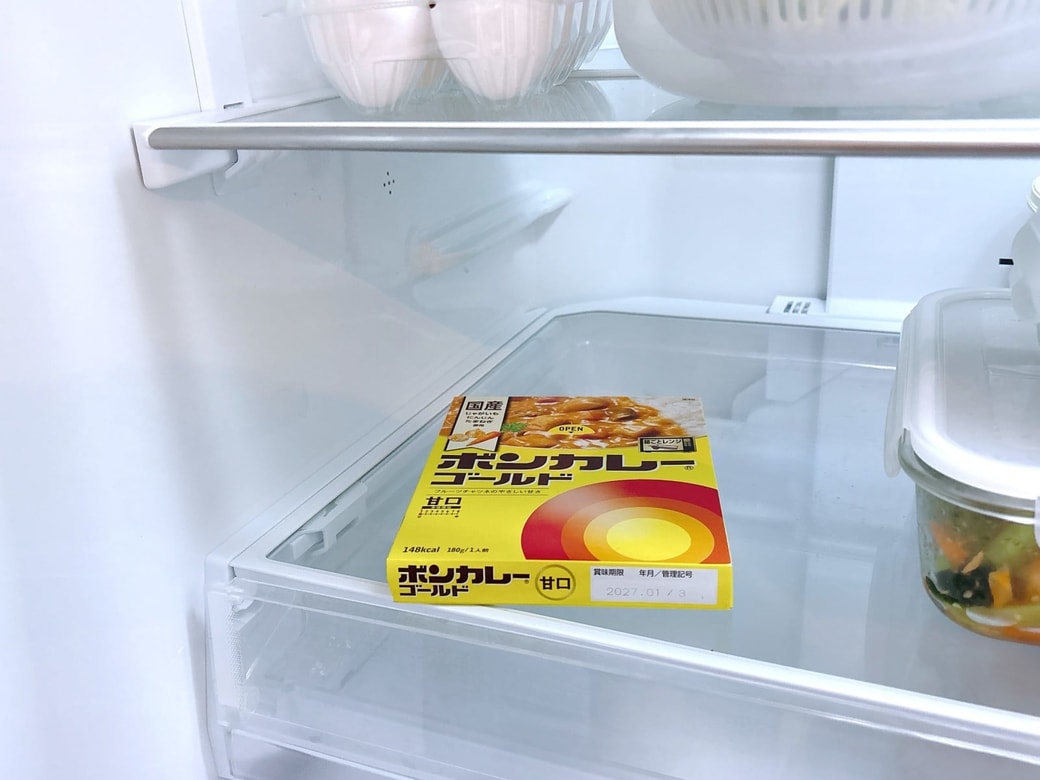 常温保存できるものを冷蔵庫に入れる
