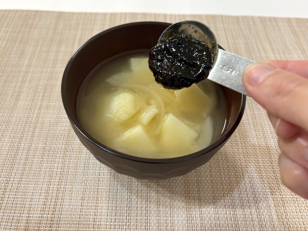海苔の佃煮を小さじ1入れるだけ
