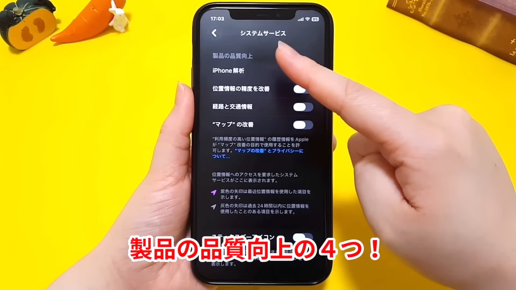 「製品の品質向上」という4つの項目がある