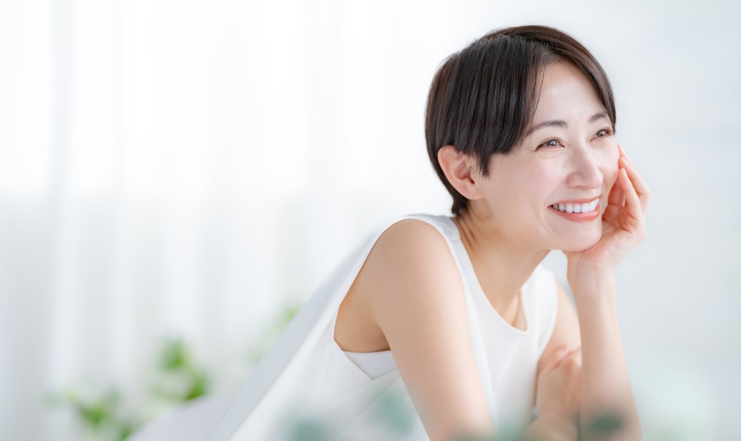 笑顔の女性