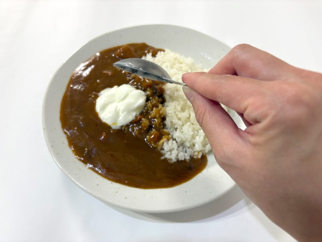 ヨーグルトを大さじ1加えるだけ