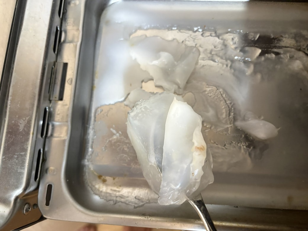 片栗粉の量が少なかった場合の例