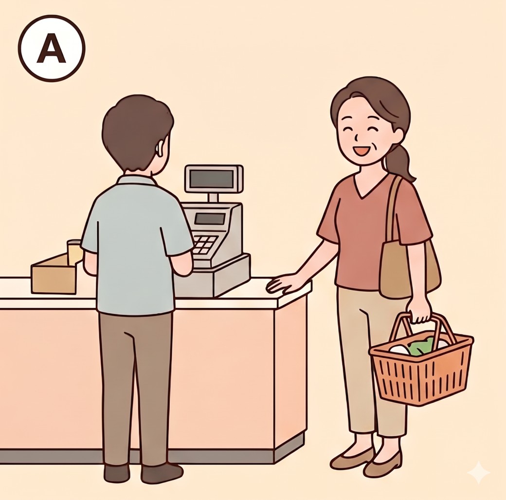 一番列が短いところ