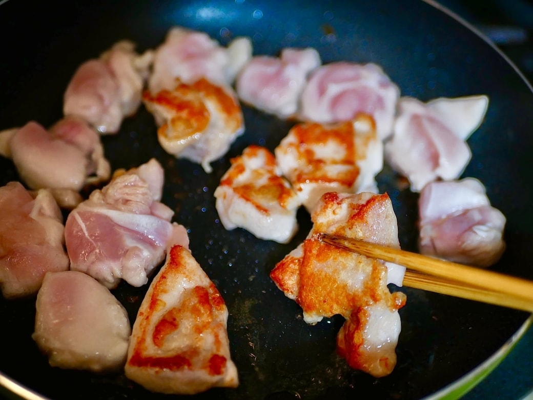 焼き色をつけて返す