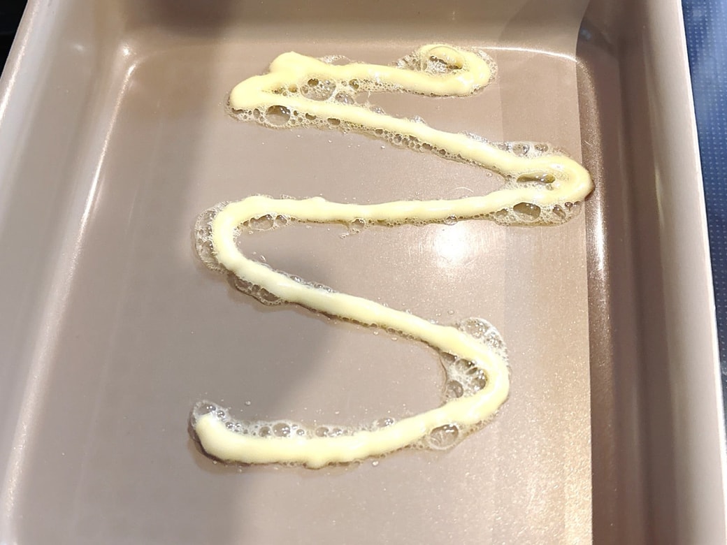 マヨネーズがじゅわっと溶けるのを待つ
