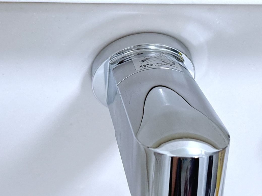 キレイになった水栓のつけ根