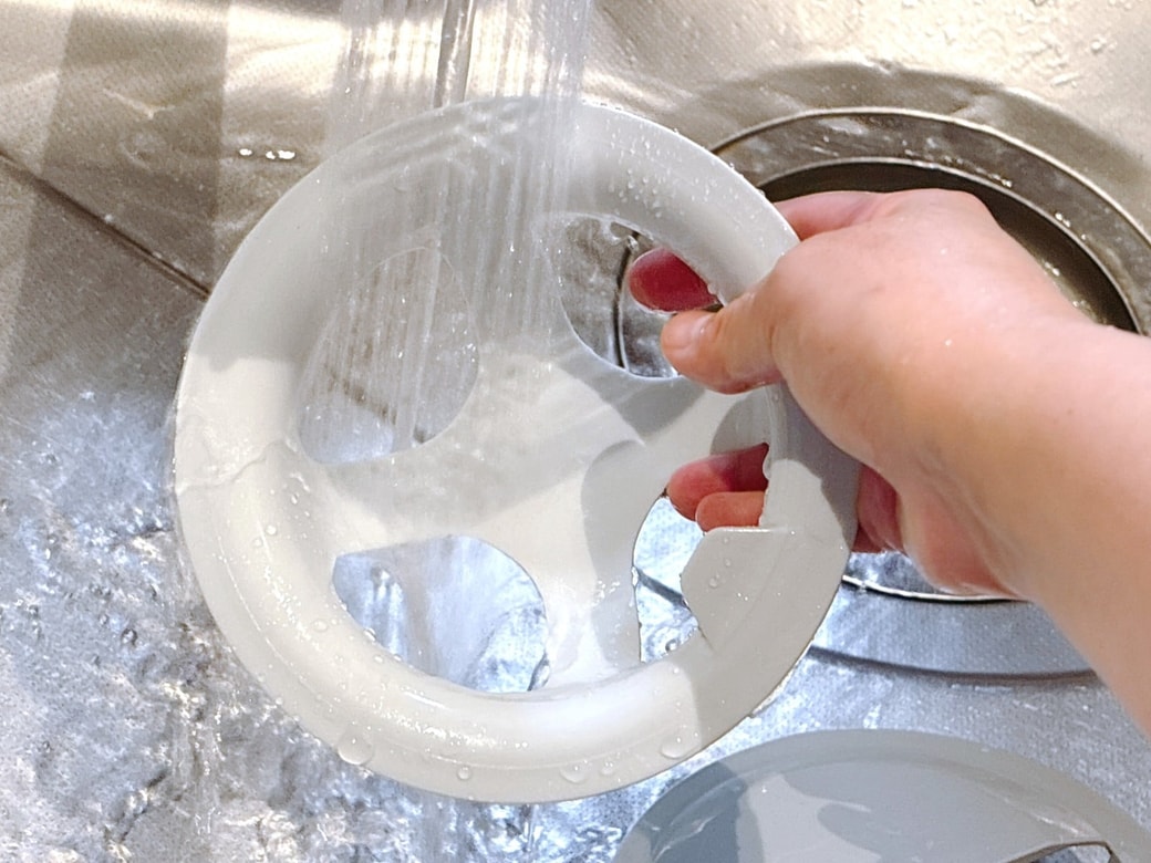 さっと水洗いするだけでキレイになった