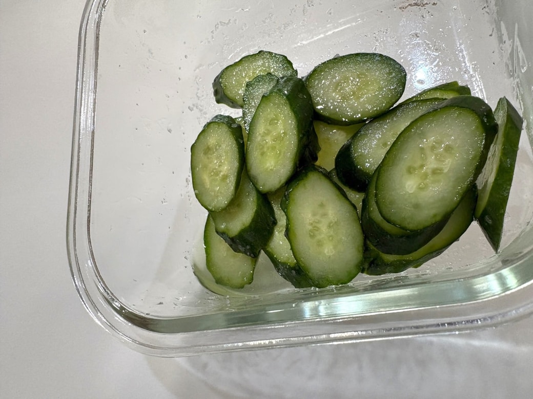 水分が出るので拭き取る
