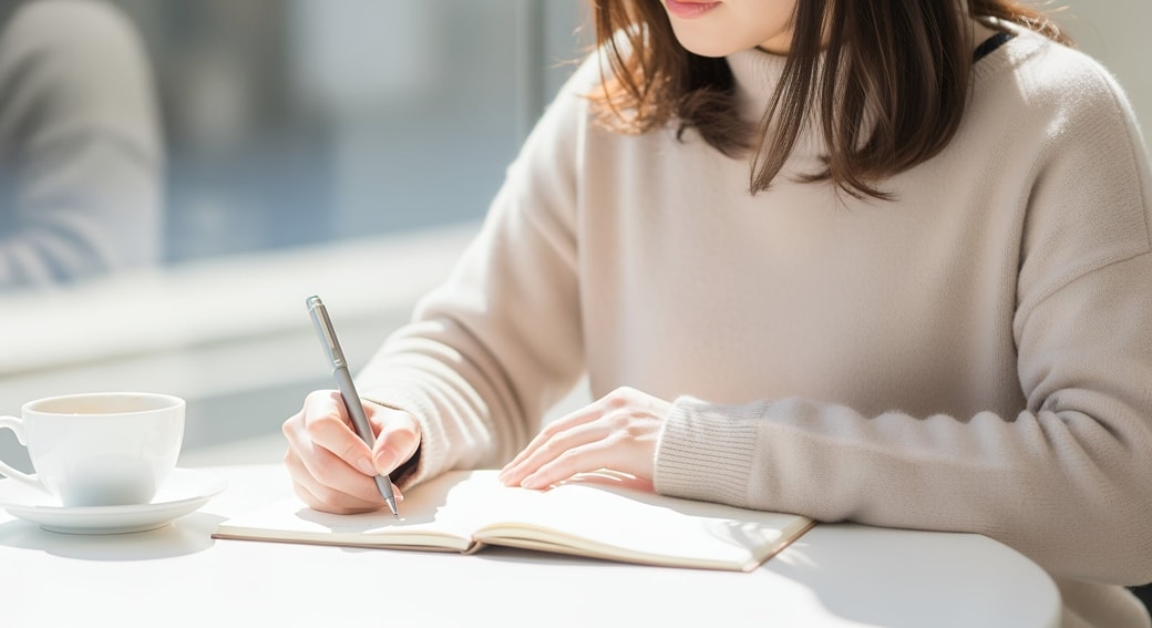 日記を書く人