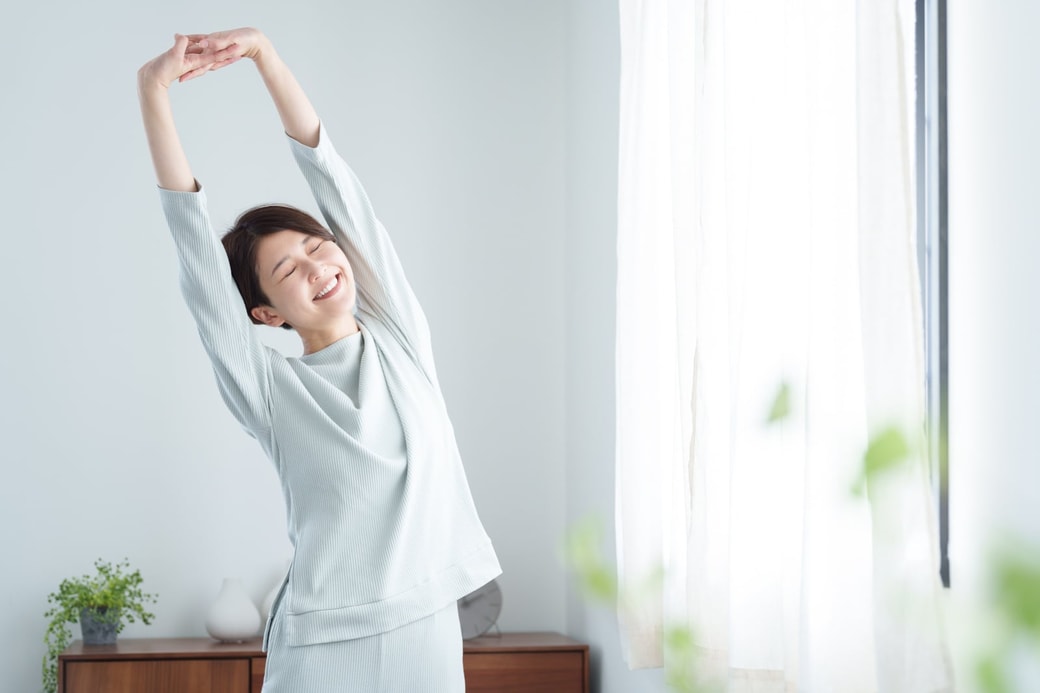 ストレッチする人