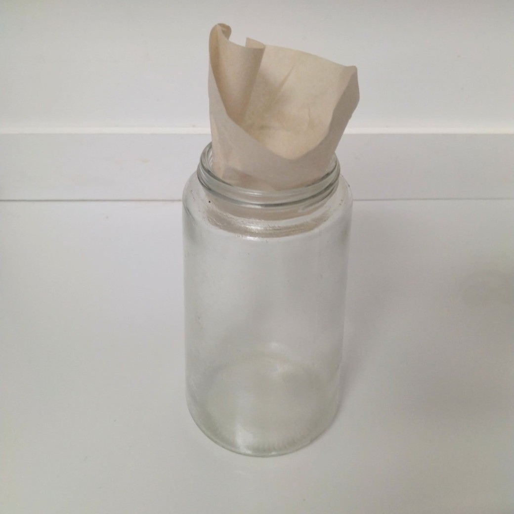 コーヒーフィルターを入れた容器