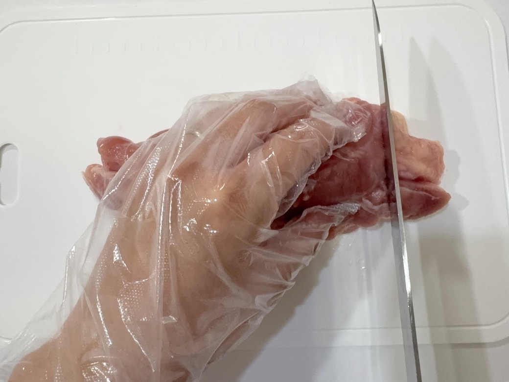 包丁を入れるだけ