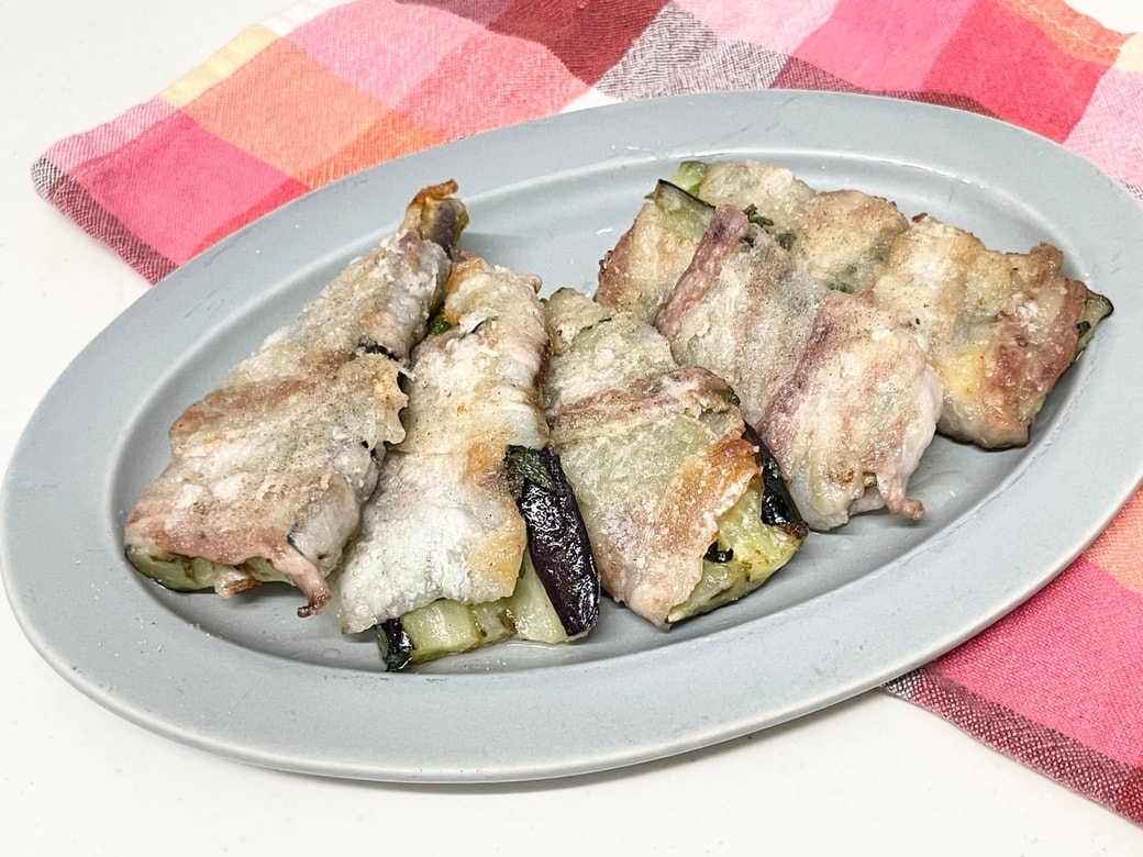 なすと大葉の豚肉巻き