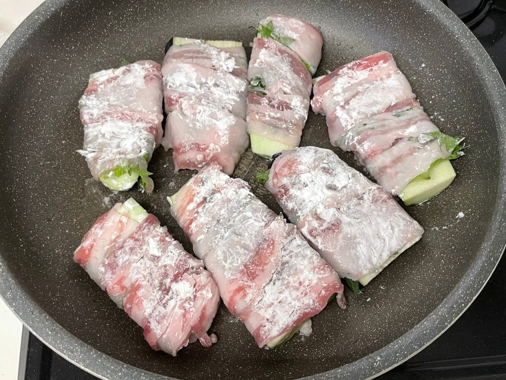 なすと大葉の豚肉巻き