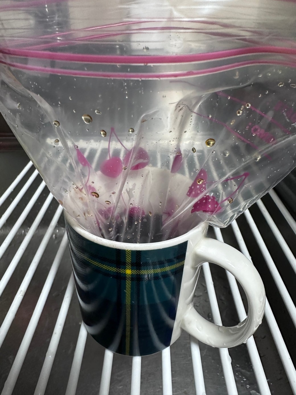 保冷袋にコーヒーを入れたところ