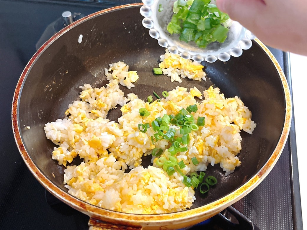 刻みねぎを加えたら完成