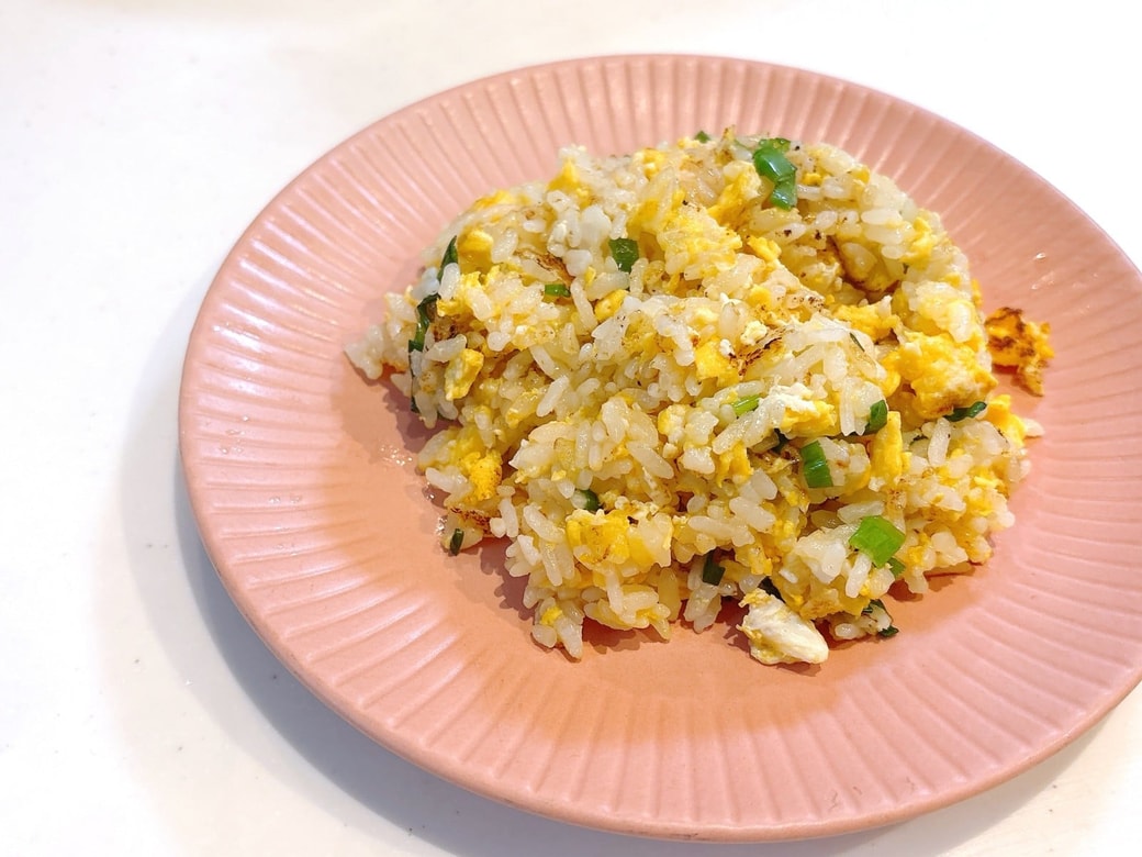 できあがった青じそドレッシングチャーハン