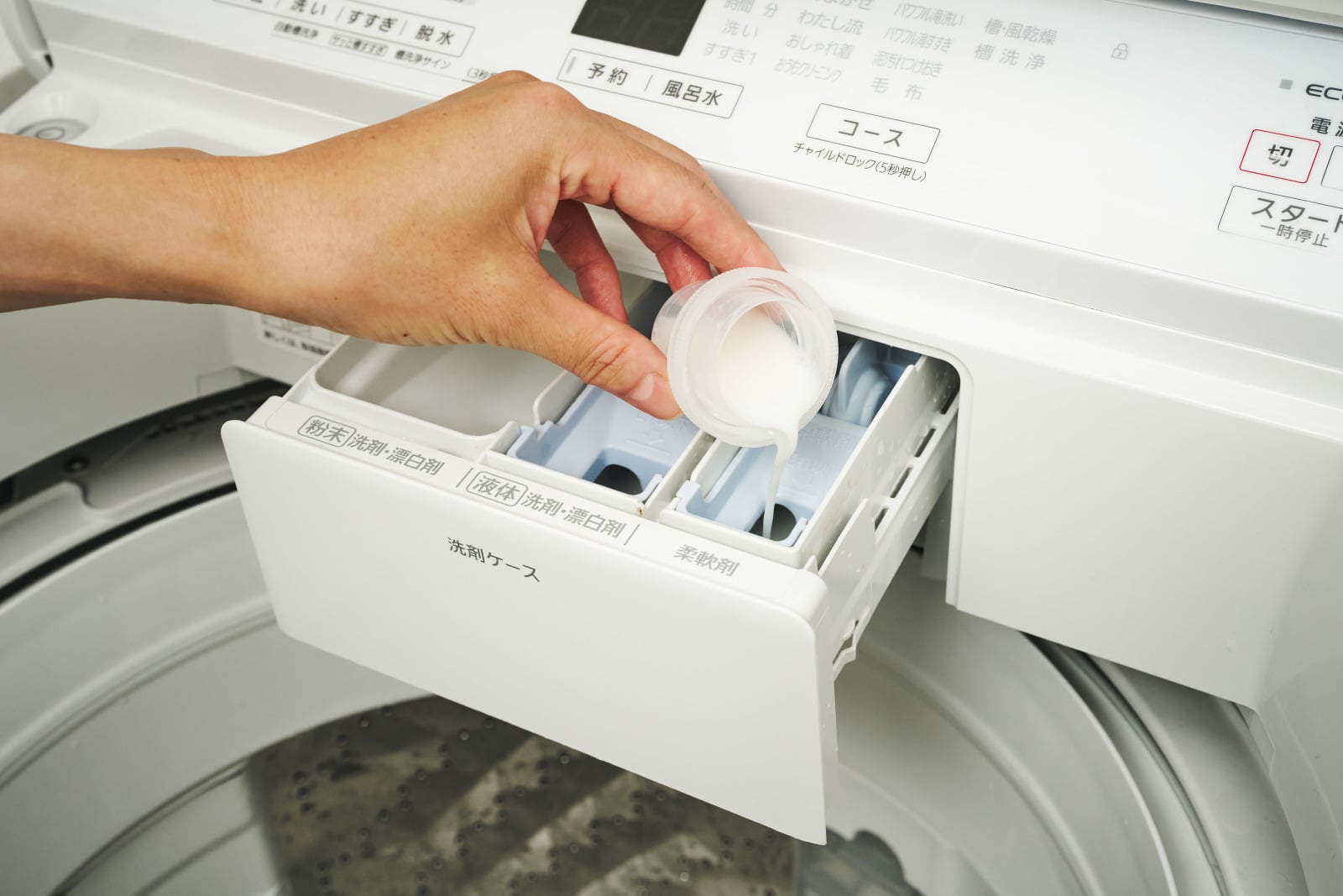 柔軟剤・洗剤の入れすぎ