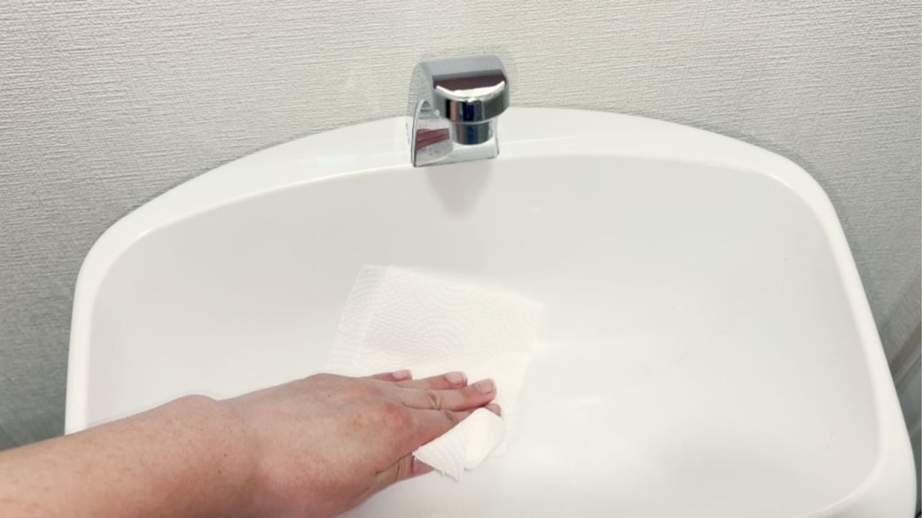 キッチンペーパーで水気を拭き取っておく