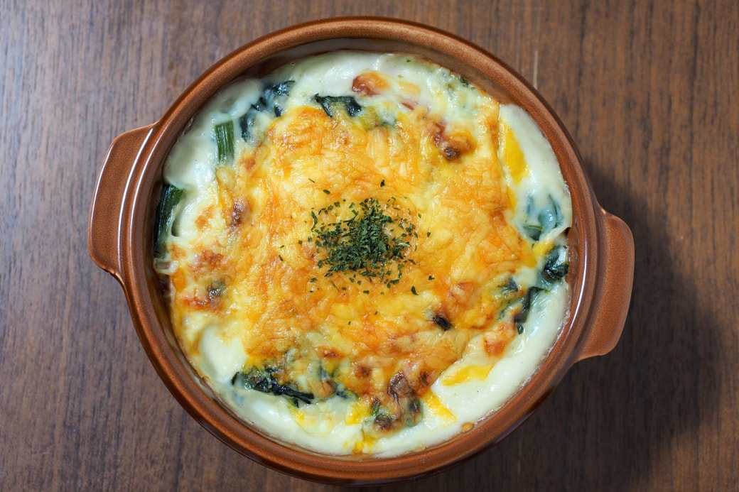 3.ほうれん草だけグラタン