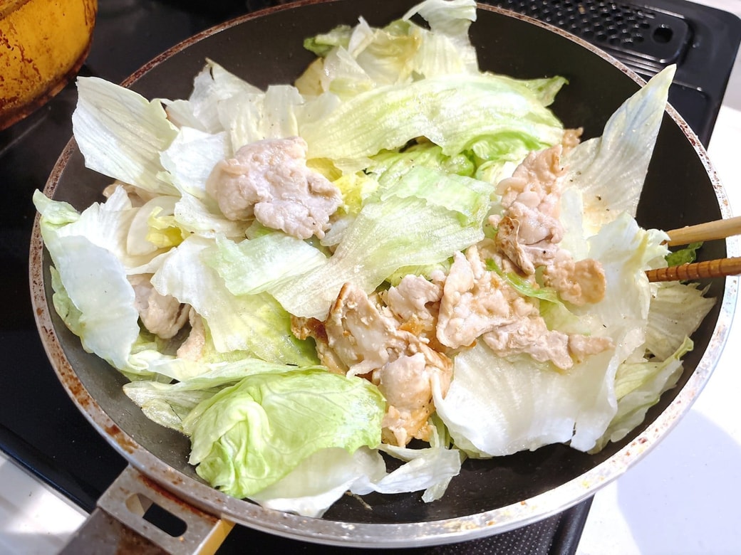 レタスの肉野菜炒め