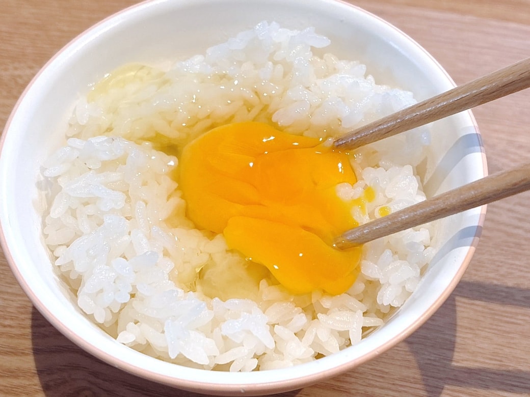 卵をしっかり混ぜるとおいしい