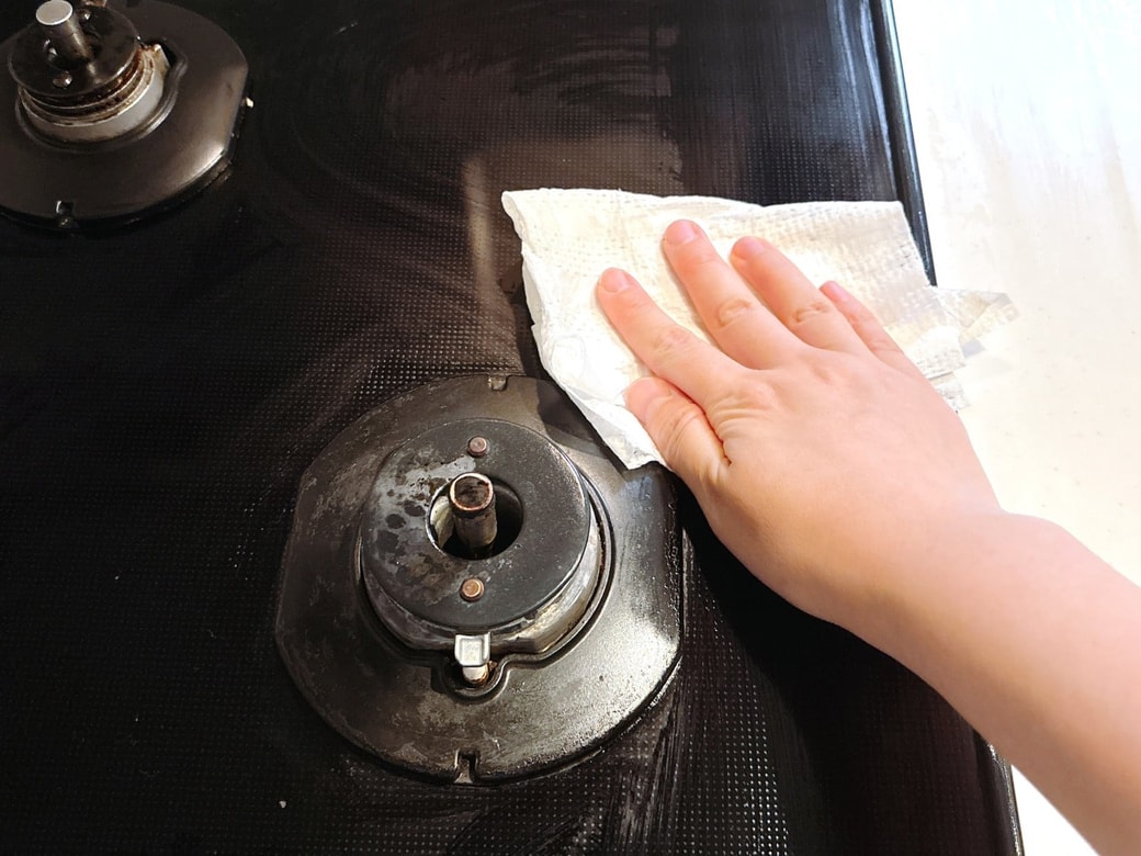 汚れてきたら、面をかえて拭き取る