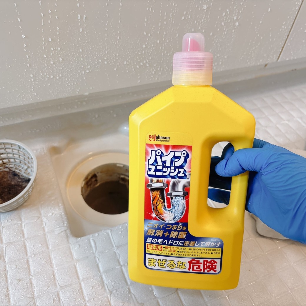 浴室の排水口掃除は「パイプユニッシュ」が便利