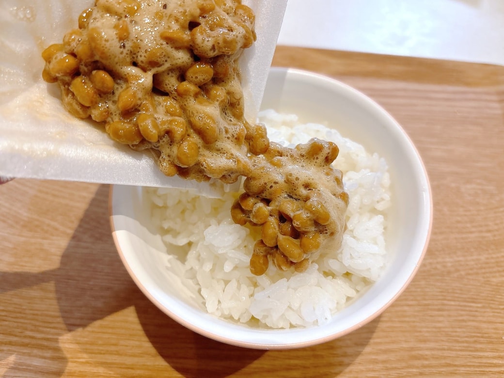 ポン酢納豆ごはんのできあがり