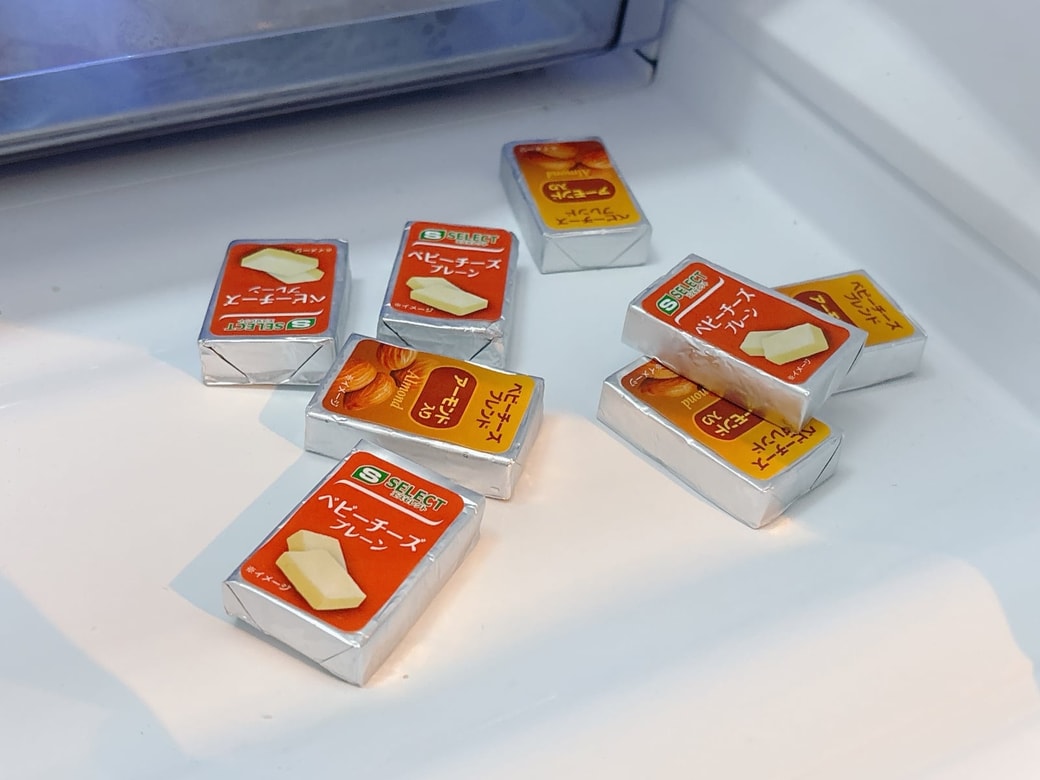 冷蔵庫の中でバラバラになりやすいベビーチーズ
