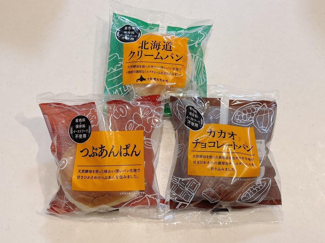 ダイソーのパンは、どれも安くてロングライフ
