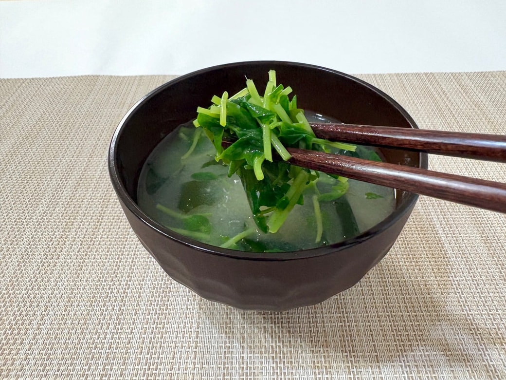 たっぷりの豆苗がおいしい