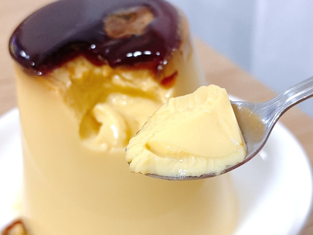 なめらかな口あたりのプリン