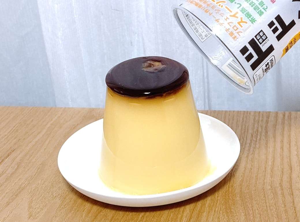 プリンがさかさまに出てきた