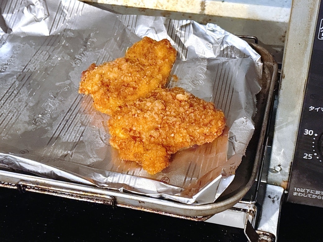 オーブントースターで焼くとカリッとする
