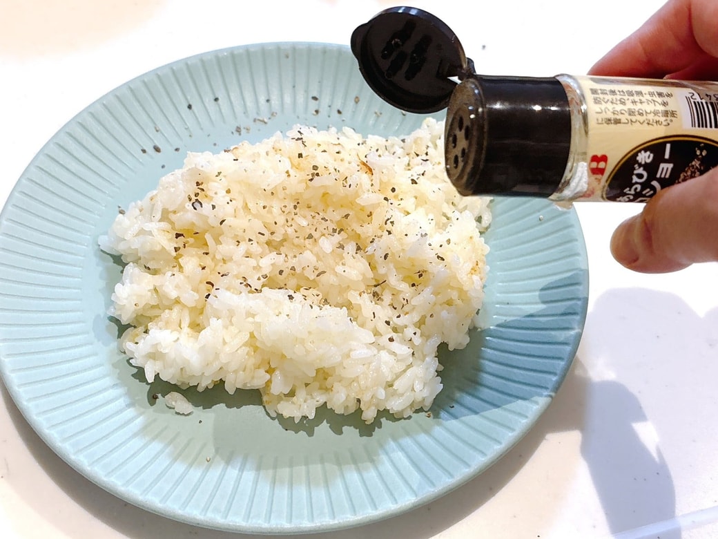ブラックペッパーをかけたらできあがり
