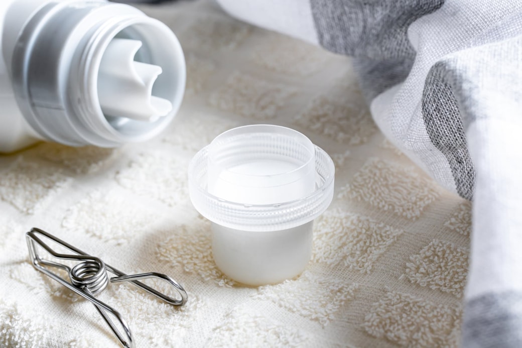 洗剤のパッケージ、裏側を確認