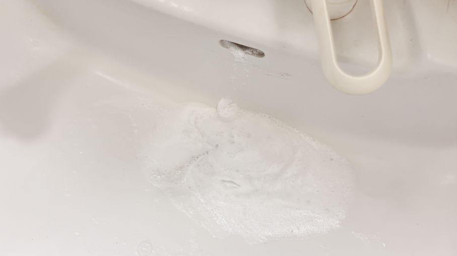 泡が広がる
