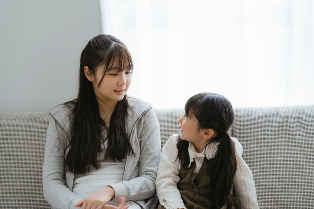 話す親子