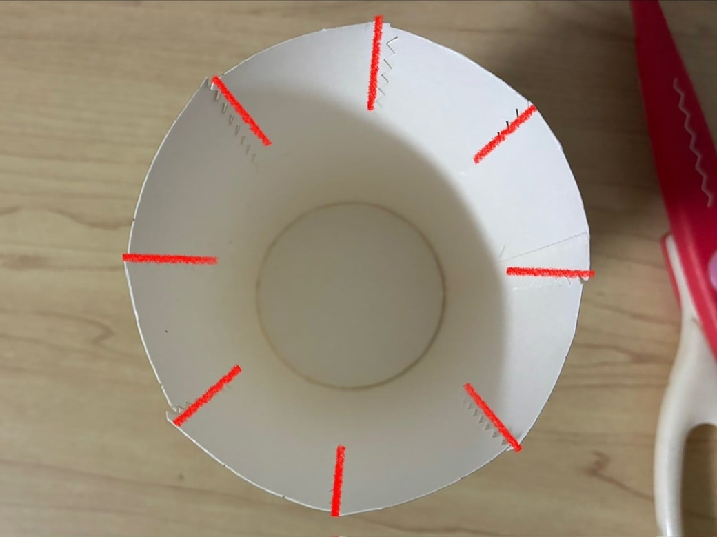 紙コップアレンジ作り方