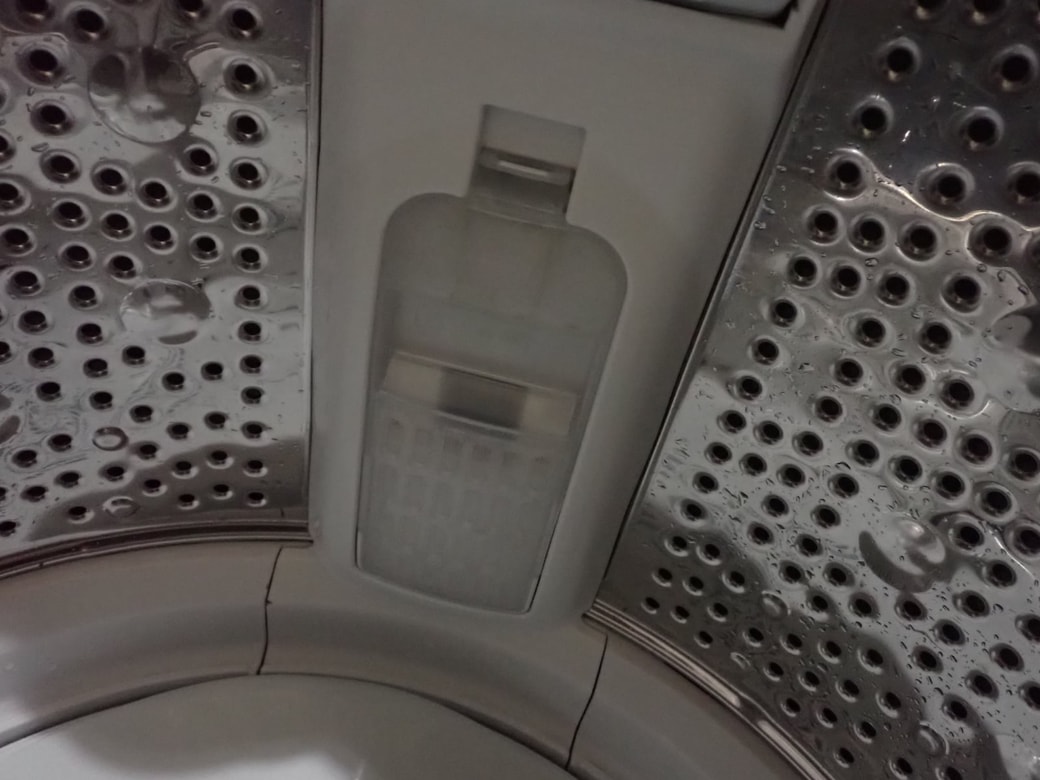 掃除後の糸くずフィルター