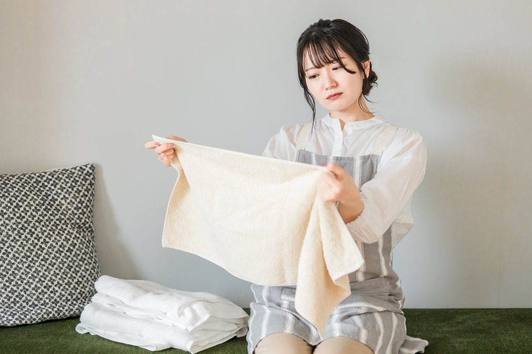 1．洗濯物にゴミがつきやすくなった