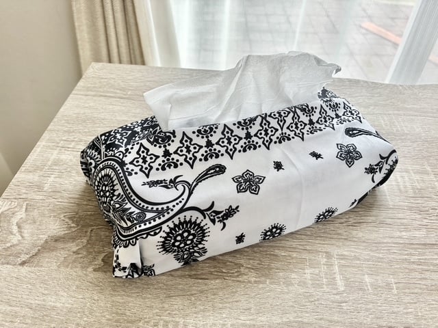 おしゃれなティッシュボックスカバーが完成！