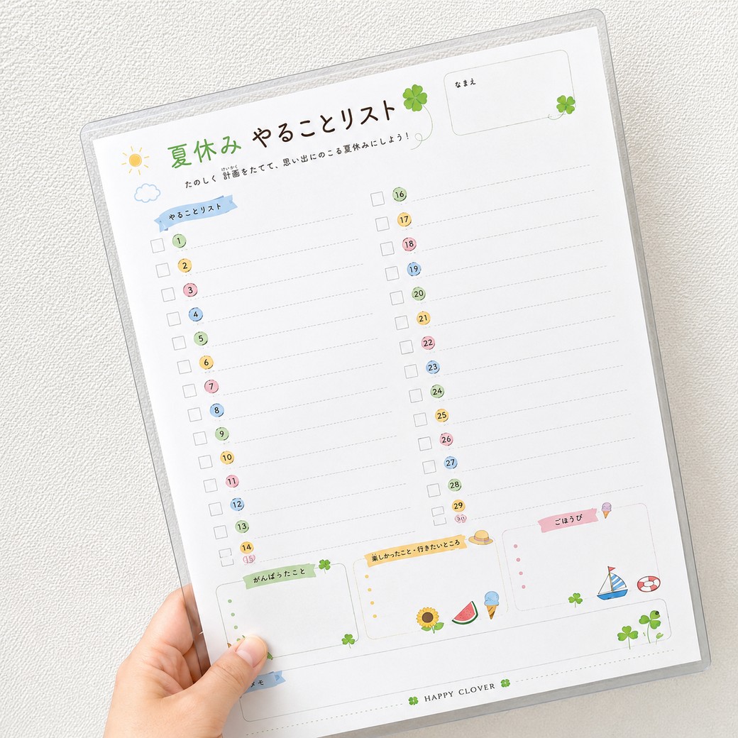 TODOリストとA4硬質カードケース